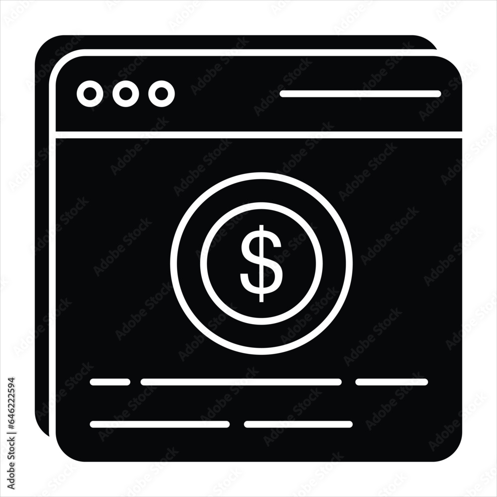 earning glyph icon design style earning glyph icon design style