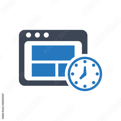 Web page speed vector icon