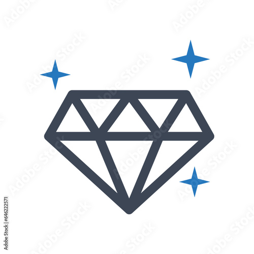 Luxury diamond gemstone vector icon