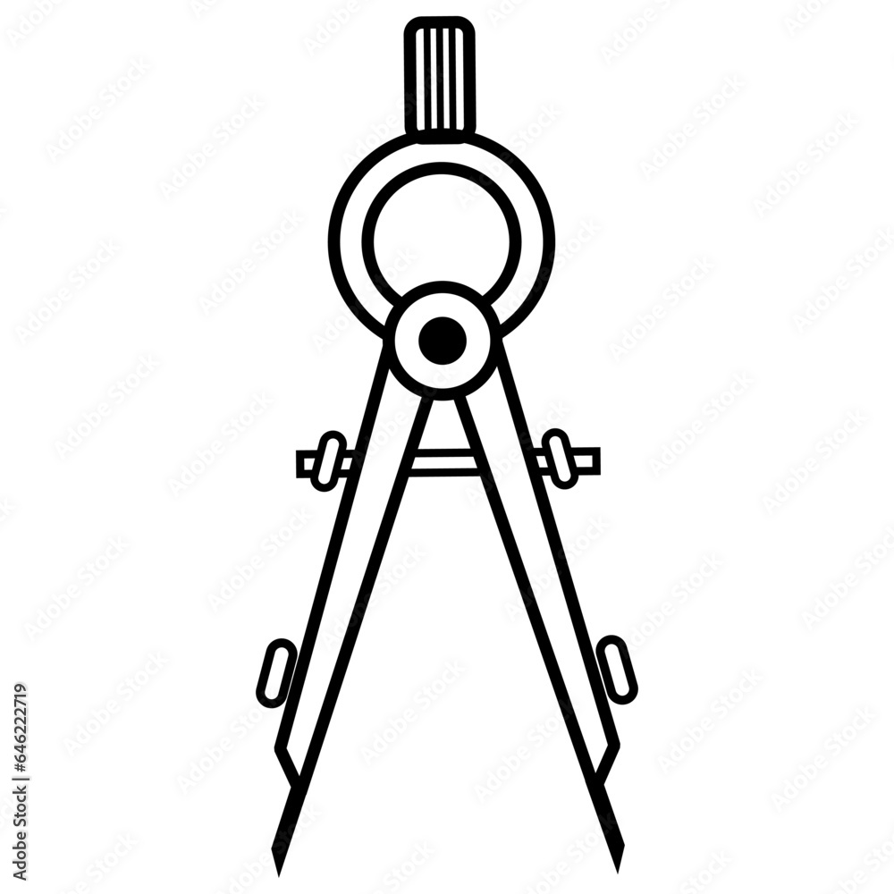 illustration of a compass icon and logo vector