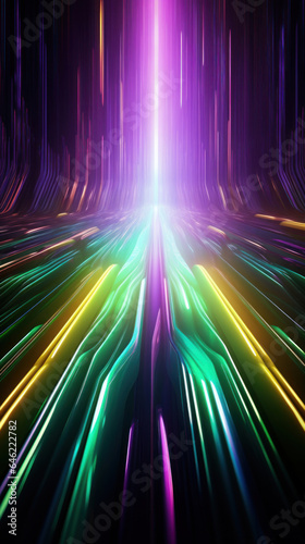 Abstract neon background with colorful lines