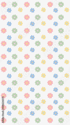 Colorful Hand Drawn Floral Doodle Wallpaper Background Vector 