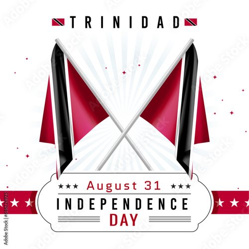 Independence Day of Trinidad with Flag