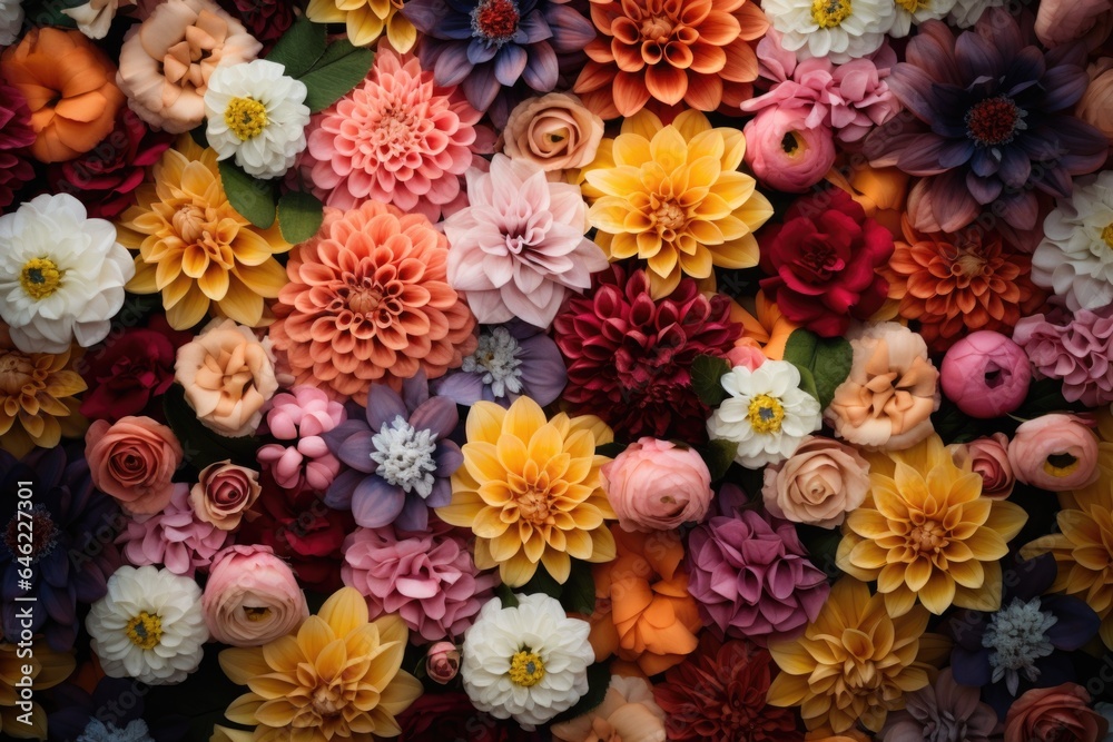 Colorful flowers background Colorful flowers background