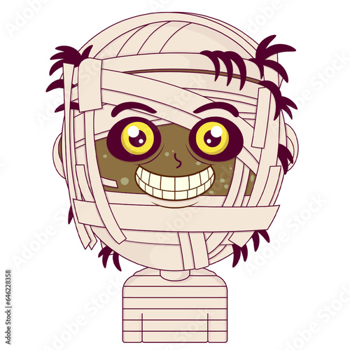 mummy laughing face cartoon cute