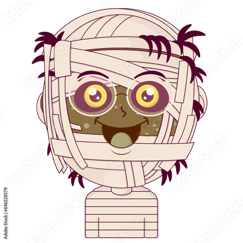 mummy happy face cartoon cute
