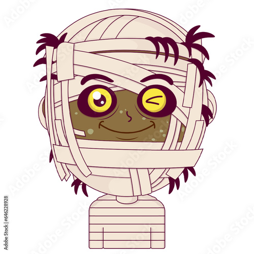 mummy laughing face cartoon cute