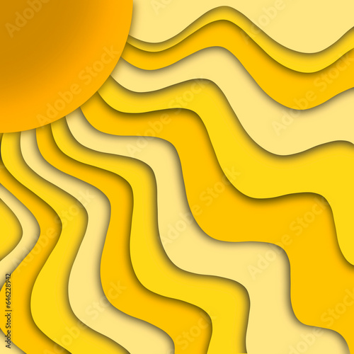 Abstract groovy poster. colorful background with sun. abstract background vector illustration © Aphiradi
