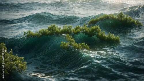 waves on the sea generated by AI