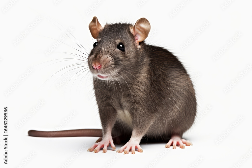 Decorative rat on a light background. Generative AI Decorative rat on a light background. Generative AI