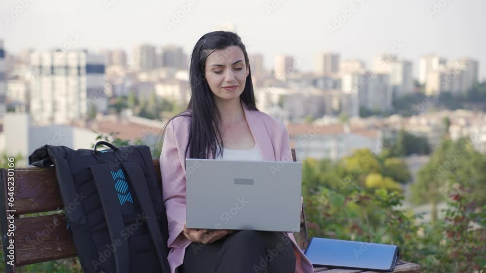 Businesswoman tired of working. Businesswoman tired of working.