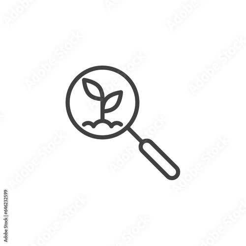Agricultural research line icon