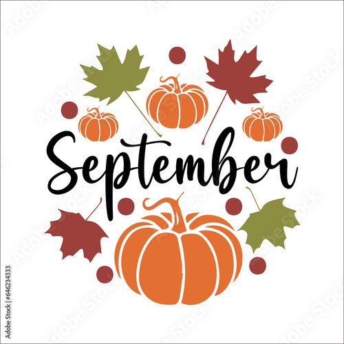 fall vibes autumn vibes t shirt design,September