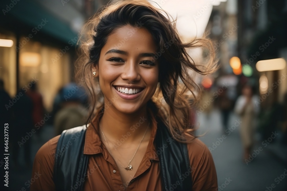 portrait of a smiling woman portrait of a smiling woman