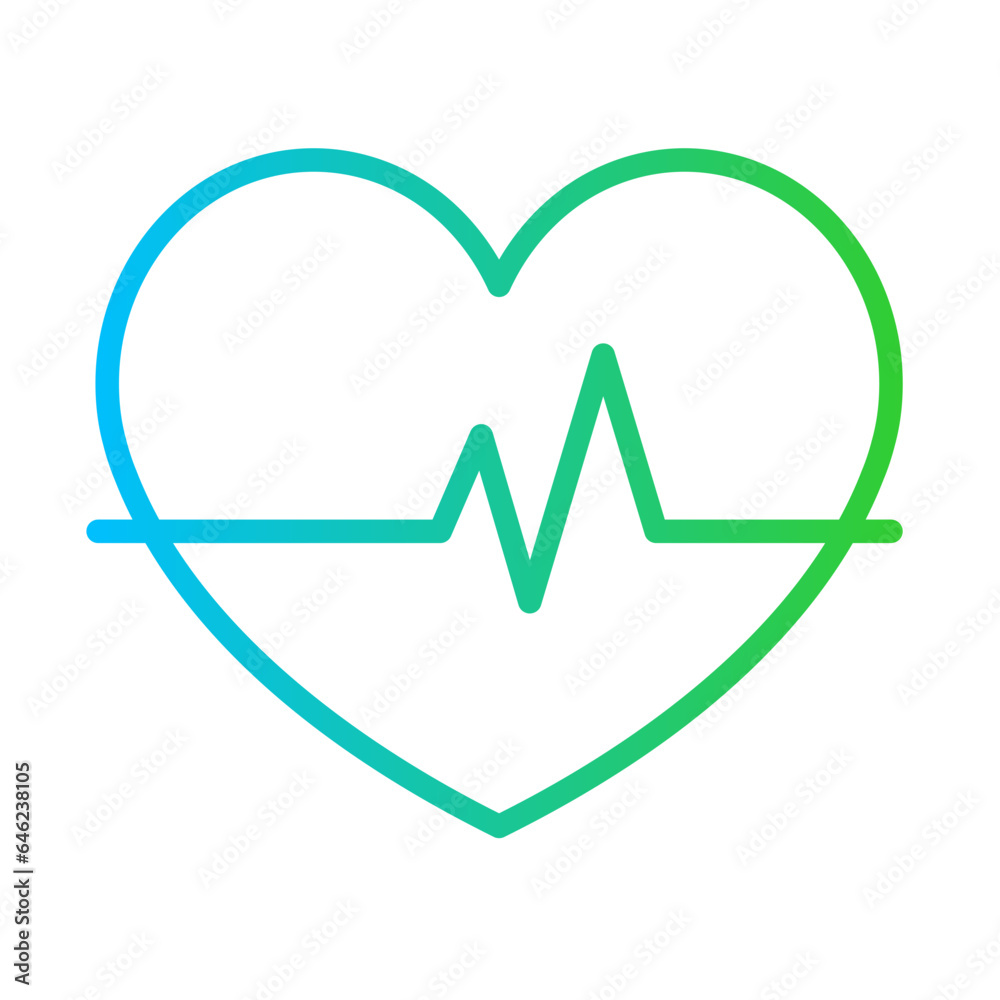 Health healthy lifestyle icon with blue and green gradient outline style. health, line, symbol, medical, thin, set, medicine. Vector Illustration Health healthy lifestyle icon with blue and green gradient outline style. health, line, symbol, medical, thin, set, medicine. Vector Illustration