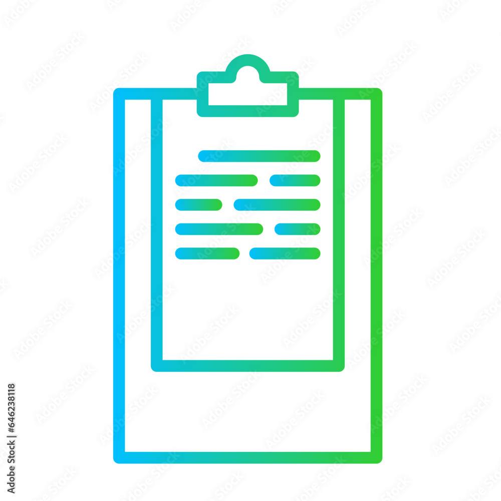 Clipboard healthy lifestyle icon with blue and green gradient outline style. clipboard, checklist, business, office, document, check, board. Vector Illustration Clipboard healthy lifestyle icon with blue and green gradient outline style. clipboard, checklist, business, office, document, check, board. Vector Illustration