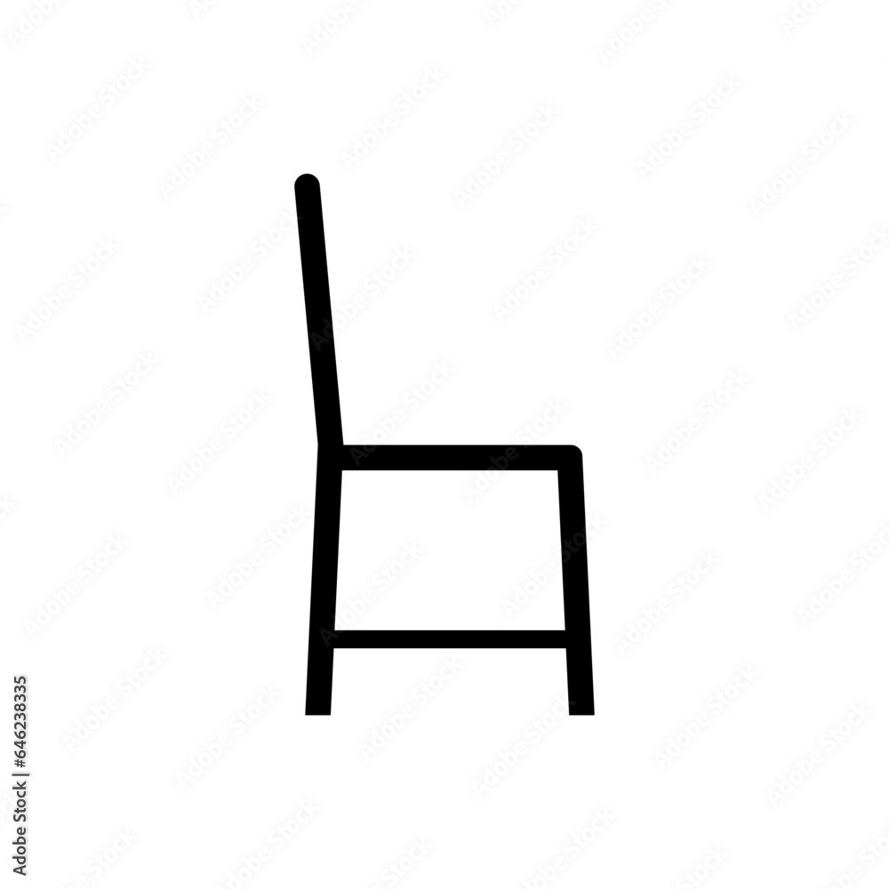 Chair Icon. Furniture, Seat. Sitting Place Symbol. Chair Icon. Furniture, Seat. Sitting Place Symbol.