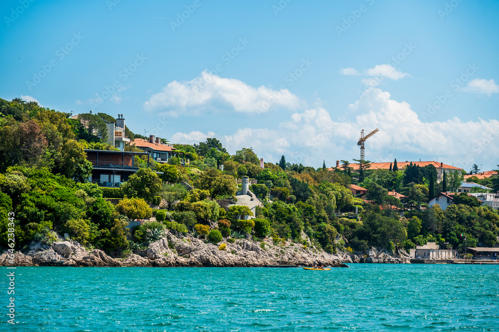 Naklejka premium Between sea and lagoon. Sailing trip between the Marano lagoon and the Gulf of Trieste.