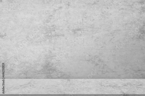 Background Studio White Concrete Wall Texture with Shadow on Background, Empty Grey Cement Room Display with Rough Surface on Floor,Backdrop banner for Cosmetic Product presentation,Sale,Promotion
