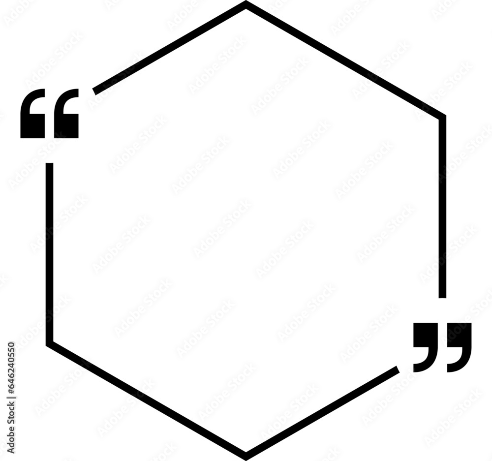 Quote box frame. Text quotes. Vector banner illustration.