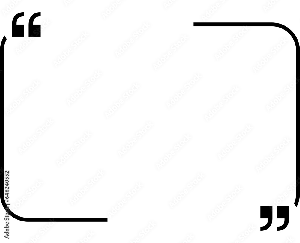 Quote box frame. Text quotes. Vector banner illustration. Quote box frame. Text quotes. Vector banner illustration.