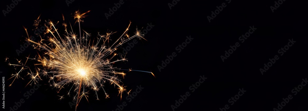 A magic explosion of sparks on a dark background. Sparkler glowing, burning, light. Celebrate a small firework in the night for fairy birthday, New Year and party. A magic explosion of sparks on a dark background. Sparkler glowing, burning, light. Celebrate a small firework in the night for fairy birthday, New Year and party.