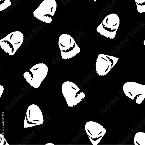 Patrón de fantasmas de Halloween en blanco y negro
