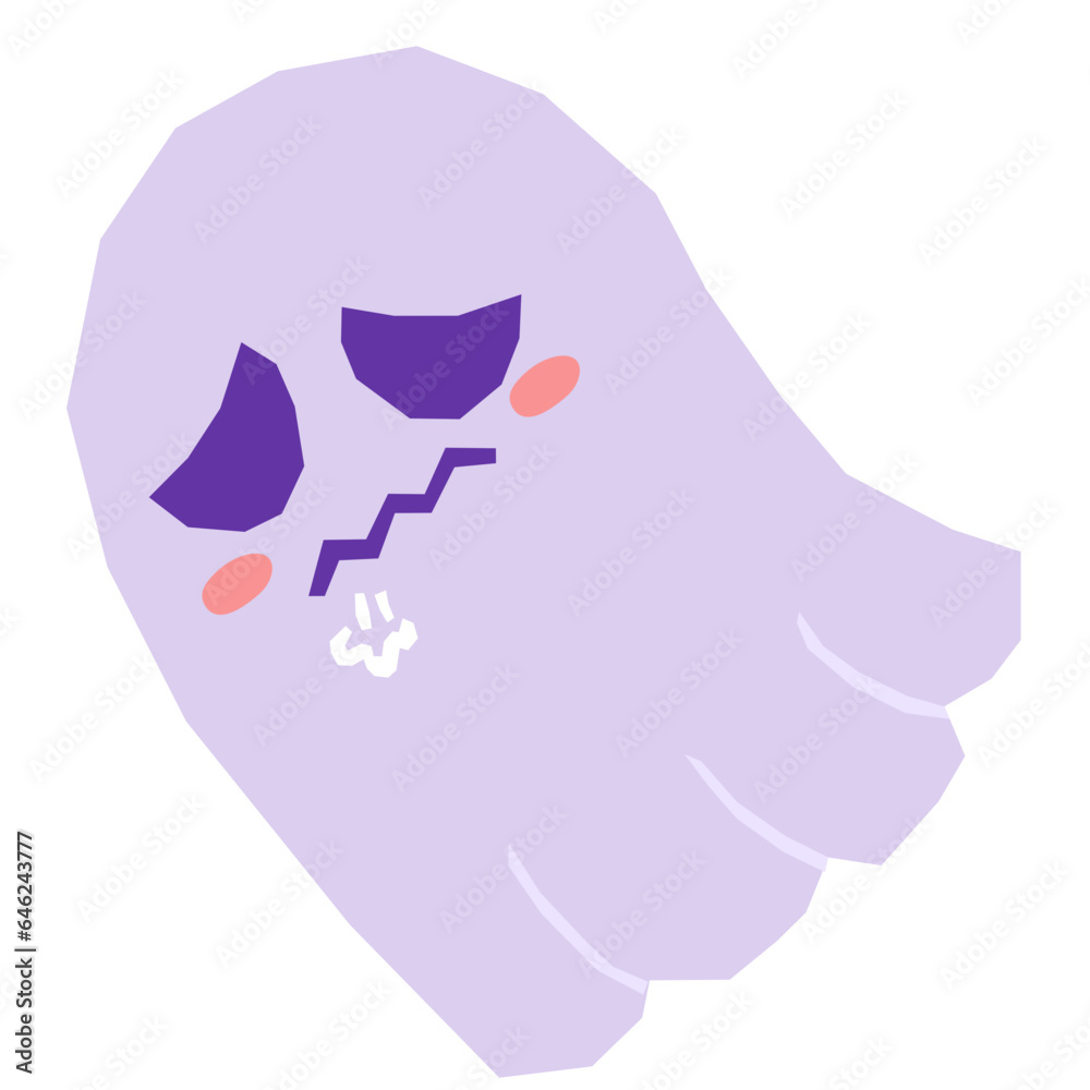 Ghost sigh flat illustration Ghost sigh flat illustration