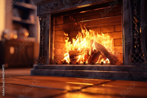 Fireplace cozy background