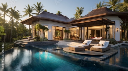 Luxuriate Private Villa, with a Gleaming Swimming Pool © Pretty Panda