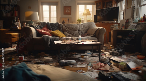 No People, Messy teenager Living Room movie shot