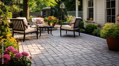 Patio adorned with Brussel Block-style Pavers