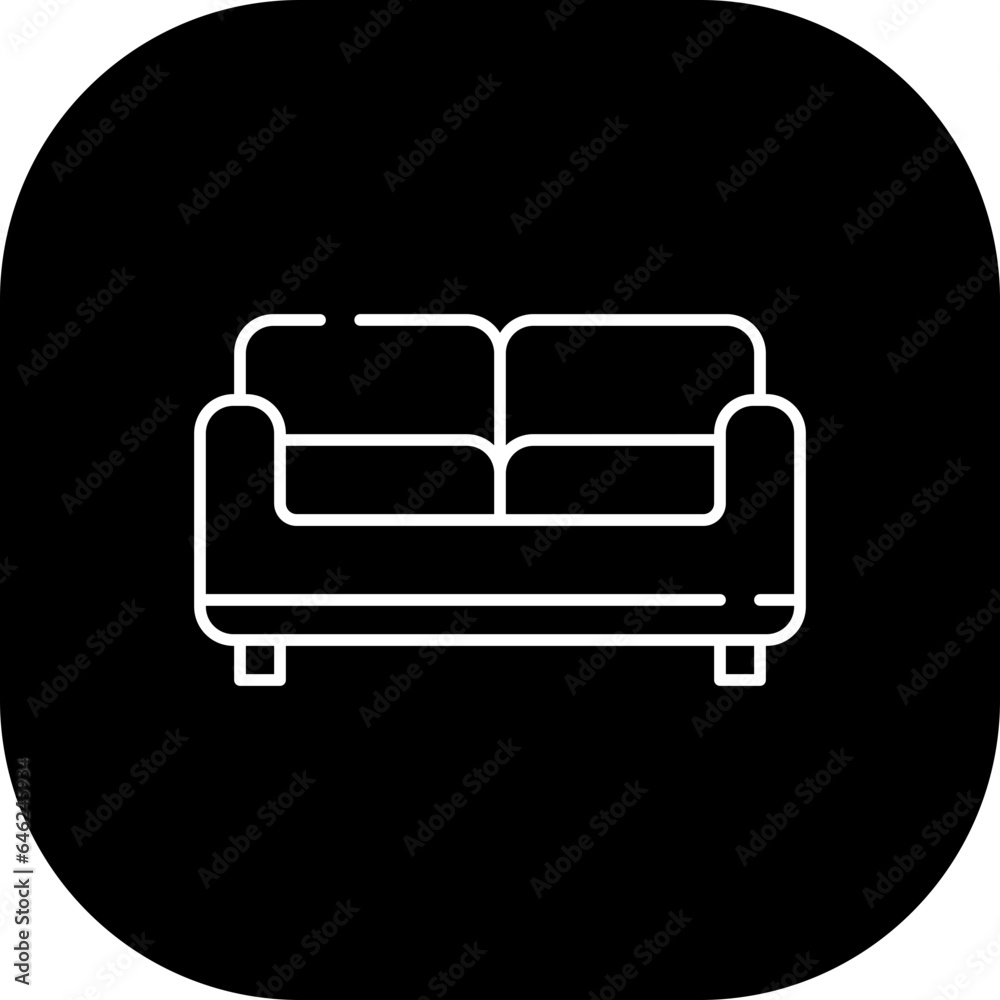 Sofa hotel icon with black filled line outline. couch, interior, sofa, furniture, modern, design, room. Vector illustration Sofa hotel icon with black filled line outline. couch, interior, sofa, furniture, modern, design, room. Vector illustration