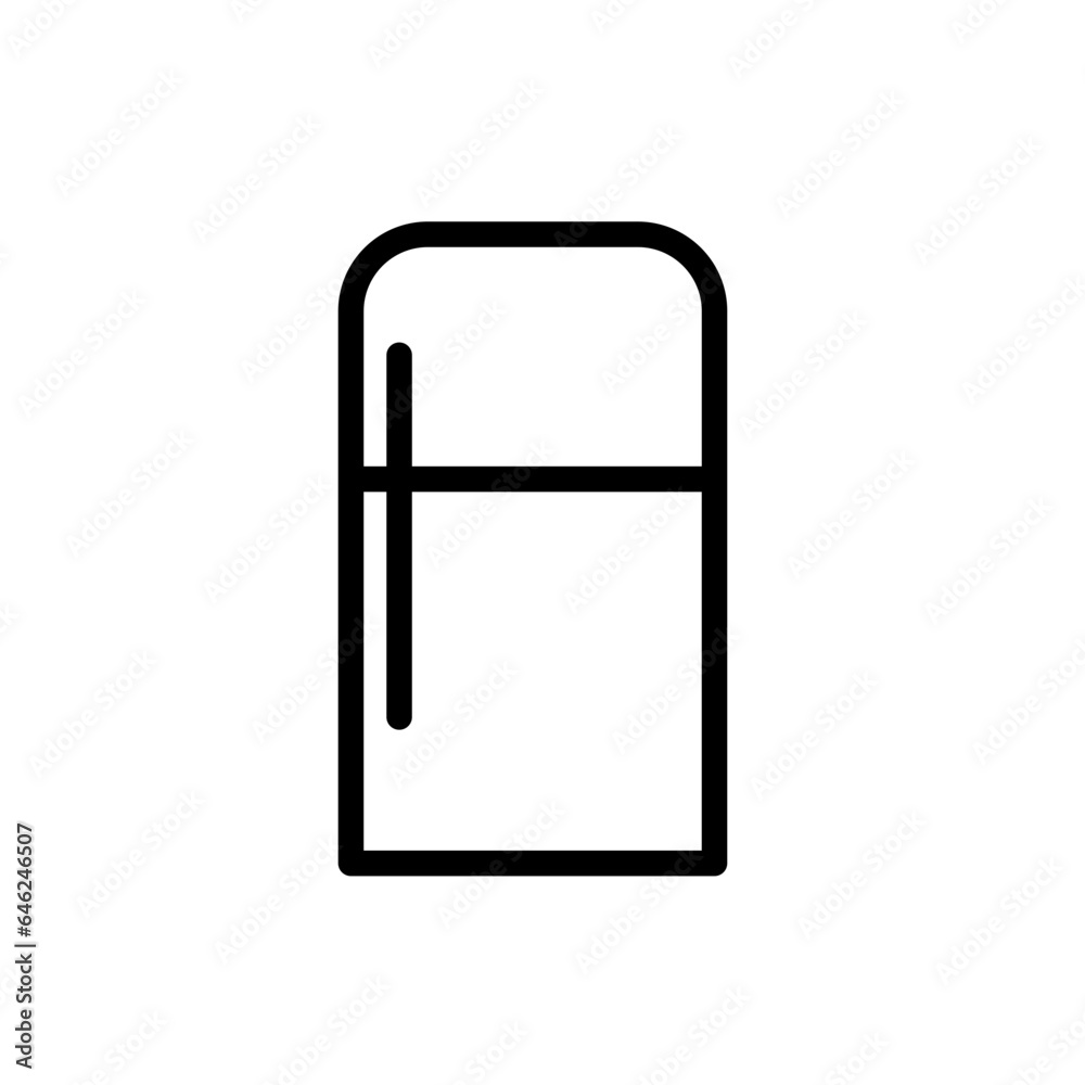 Refrigerator hotel icon with black outline style. refrigerator, freezer, ice, freeze, kitchen, cold, fridge. Vector Illustration Refrigerator hotel icon with black outline style. refrigerator, freezer, ice, freeze, kitchen, cold, fridge. Vector Illustration
