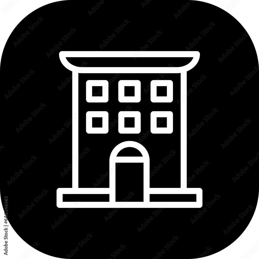 Hotel hotel icon with black filled line outline style. hotel, travel, symbol, set, service, vacation, sign. Vector Illustration Hotel hotel icon with black filled line outline style. hotel, travel, symbol, set, service, vacation, sign. Vector Illustration