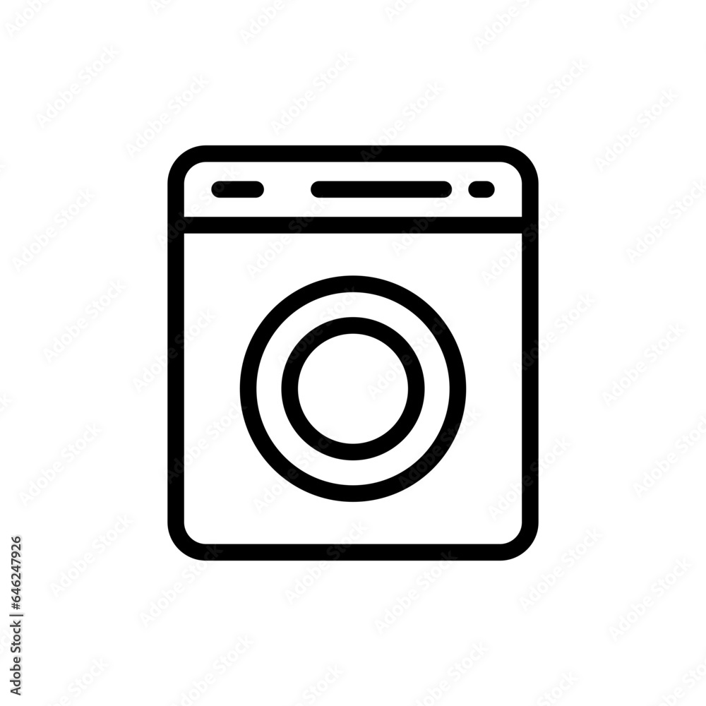 Laundry hotel icon with black outline style. laundry, wash, machine, clean, clothes, dry, detergent. Vector Illustration Laundry hotel icon with black outline style. laundry, wash, machine, clean, clothes, dry, detergent. Vector Illustration