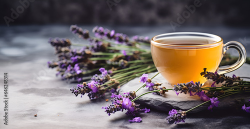 cup of tea with lavender