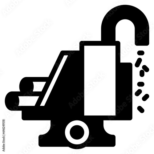 Fotografi Shredder glyph icon