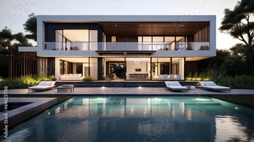 Contemporary Villa with an Elegant Backyard Space
