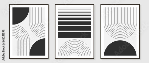 Abstract art background vector. Minimalist modern contour drawing. contemporary abstract line art design for wall art, wallpaper, home decoration, cover, printable painting.