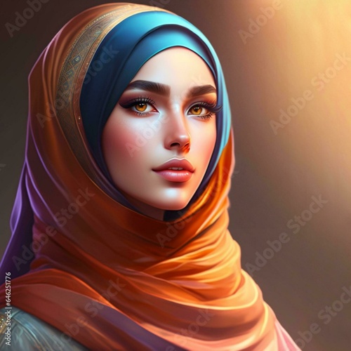 portrait of a Mulim woman in hijab