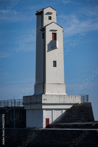 Iconic lighthouse at the Port of Saint-Jean de Luz, France