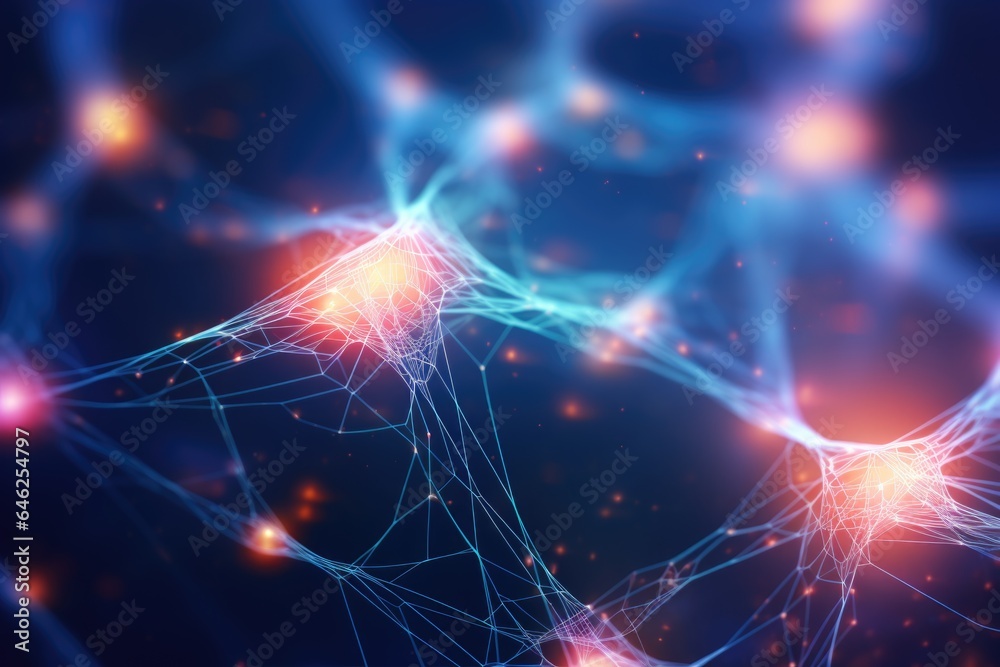 Neural network concept background Neural network concept background