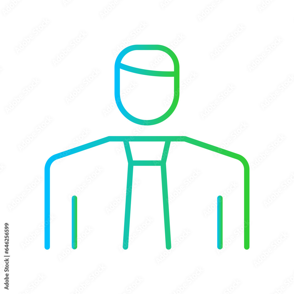 Avatar cyber security icon with blue and green gradient outline style. avatar, people, business, person, social, symbol, human. Vector Illustration Avatar cyber security icon with blue and green gradient outline style. avatar, people, business, person, social, symbol, human. Vector Illustration