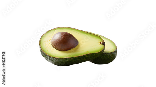 Fresh and ripe avocado, isolated, pristine look. Generative AI, Generative, AI
