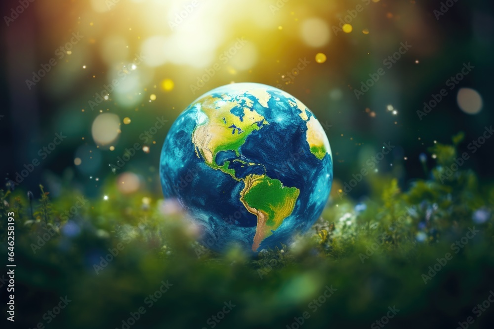 Green planet concept background Green planet concept background