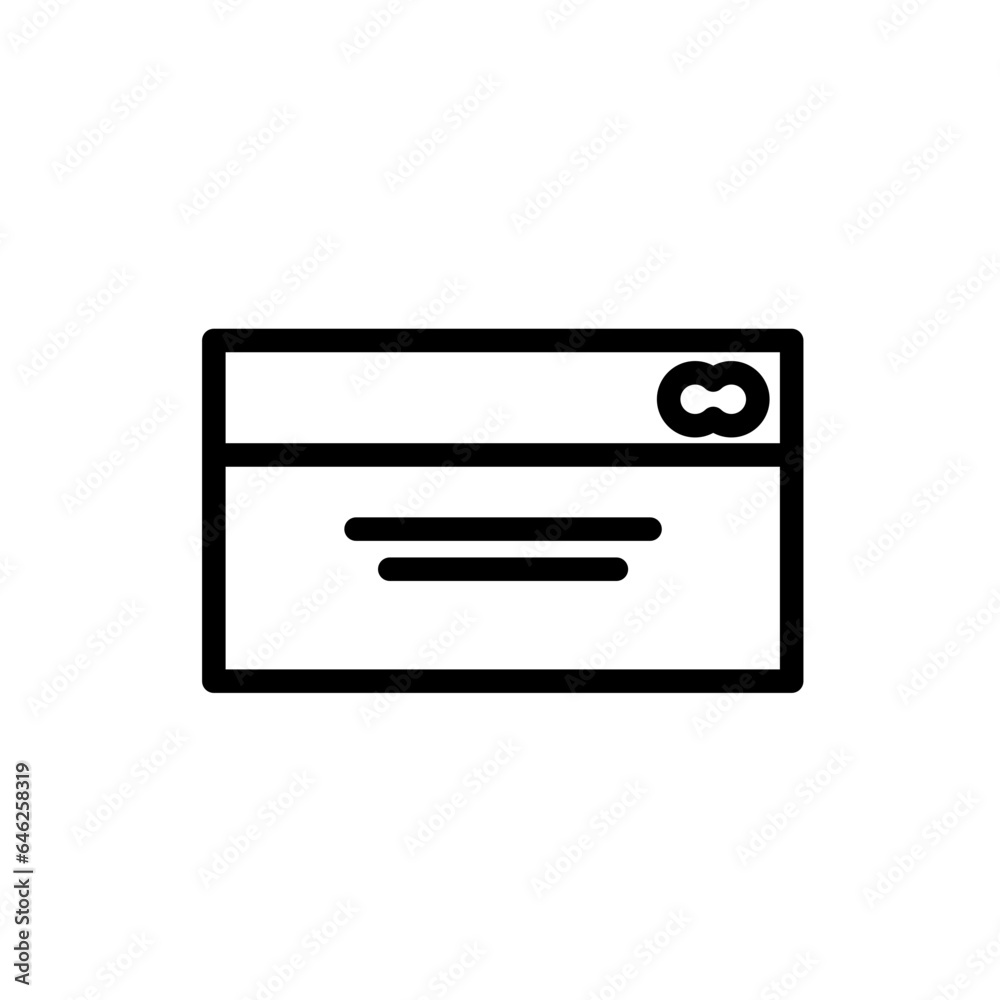 Card cyber security icon with black outline style. card, business, set, symbol, sign, outline, line. Vector Illustration Card cyber security icon with black outline style. card, business, set, symbol, sign, outline, line. Vector Illustration