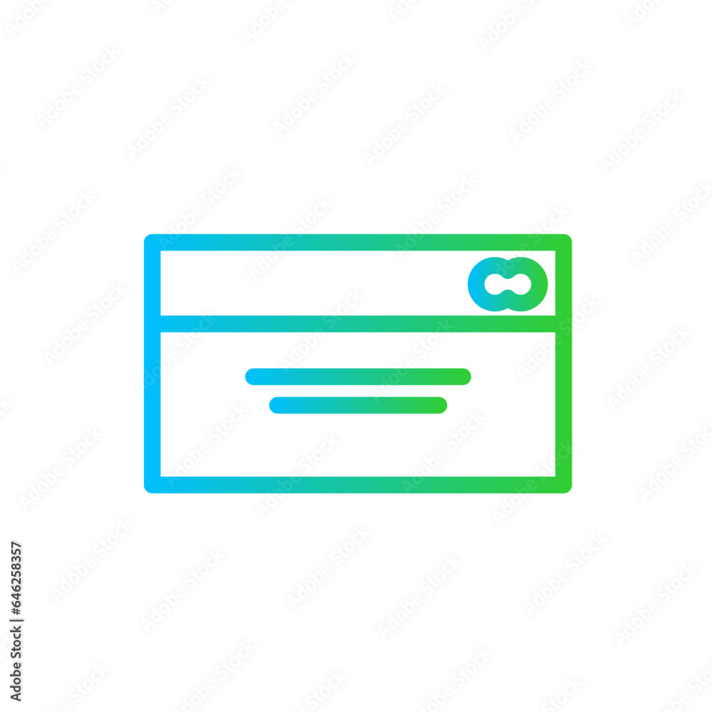 Card cyber security icon with blue and green gradient outline style. card, business, set, symbol, sign, outline, line. Vector Illustration Card cyber security icon with blue and green gradient outline style. card, business, set, symbol, sign, outline, line. Vector Illustration