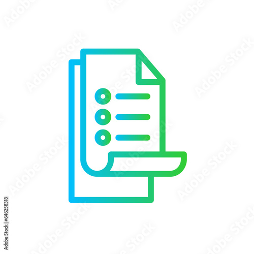 Check cyber security icon with blue and green gradient outline style. check, tick, symbol, correct, sign, ok, checkmark. Vector Illustration © SkyPark