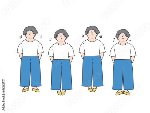 ビジネスパーソンの表情セット　